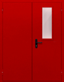 Фото двери «Двупольная со стеклом (красная)» в Кашире