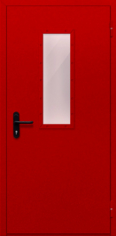 Фото двери «Однопольная со стеклом (красная)» в Кашире