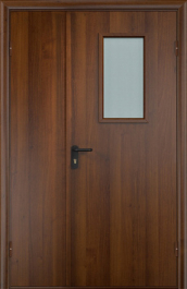 Фото двери «Полуторная МДФ со стеклом EI-30» в Кашире